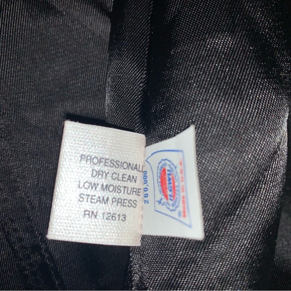 Larry Levine Vintage Black Full Length 100% Wool Collarless Winter Coat Size 16 - Picture 6 of 12